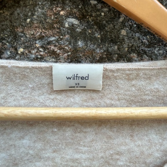 Aritzia Wilfred Santorini Cardigan Heather Light Oatmeal - Picture 3 of 7